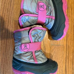 Kamik Fuchsia and Charcoal Snow Boots